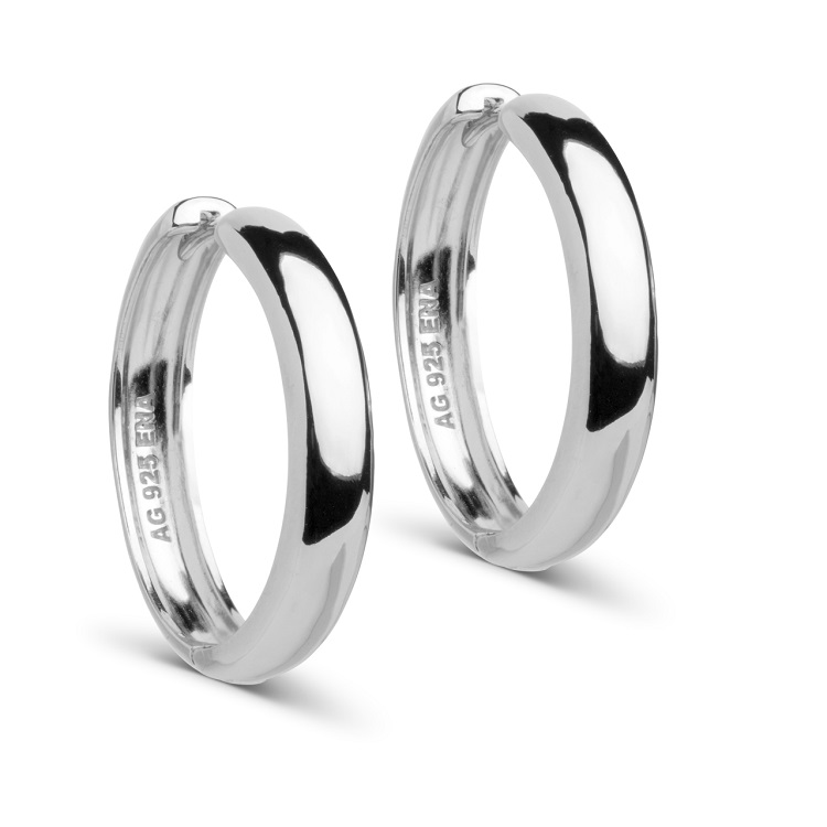 Enamel Classic Wide Hoops 371s - Øreringe