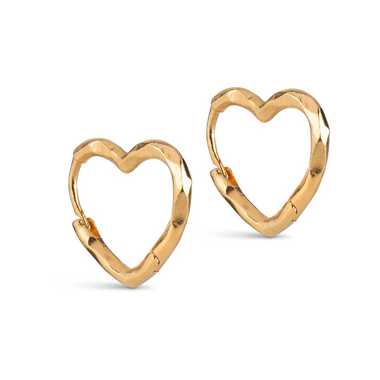 Enamel Organic Heart øreringe E413gm - Øreringe