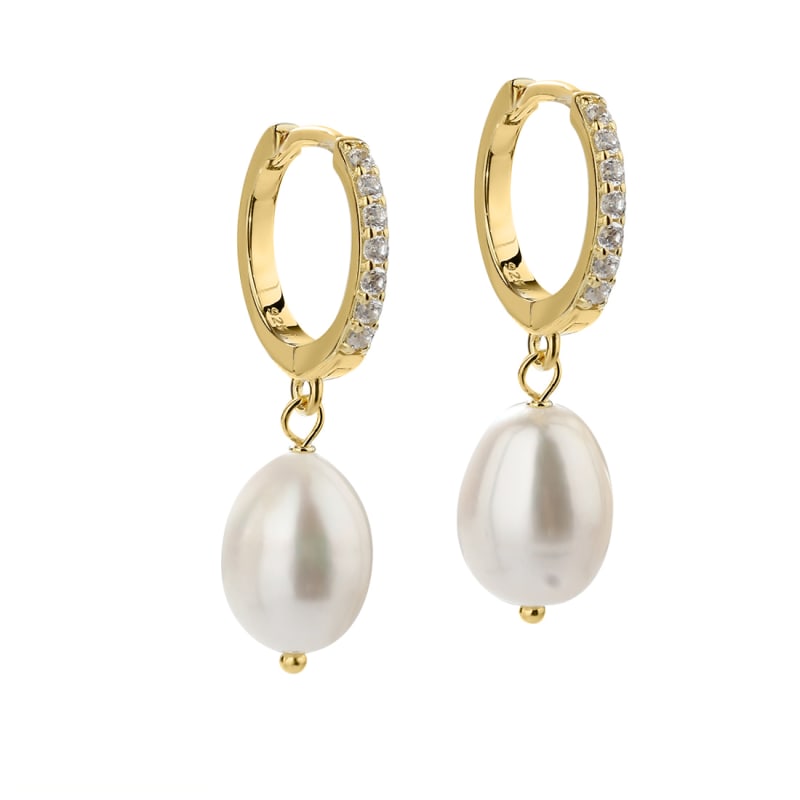 Darling Pearl Golden - Aqua Dulce Øreringe  - 5740013853037