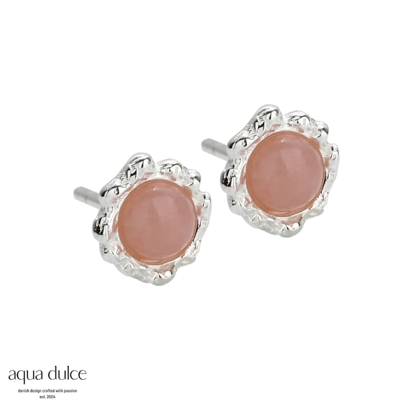 Pink Opal Stud Ørestikker Sterling Sølv Med Opal - Aqua Dulce Øreringe  - 5740013849825