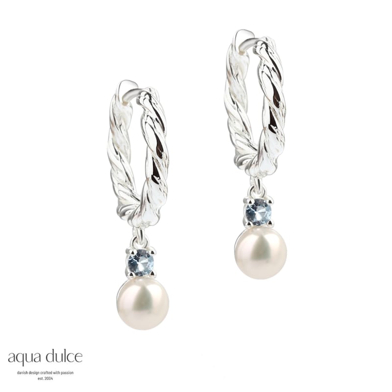 Curly Sky Hoop Big Silver - Aqua Dulce Øreringe  - 5740013856502