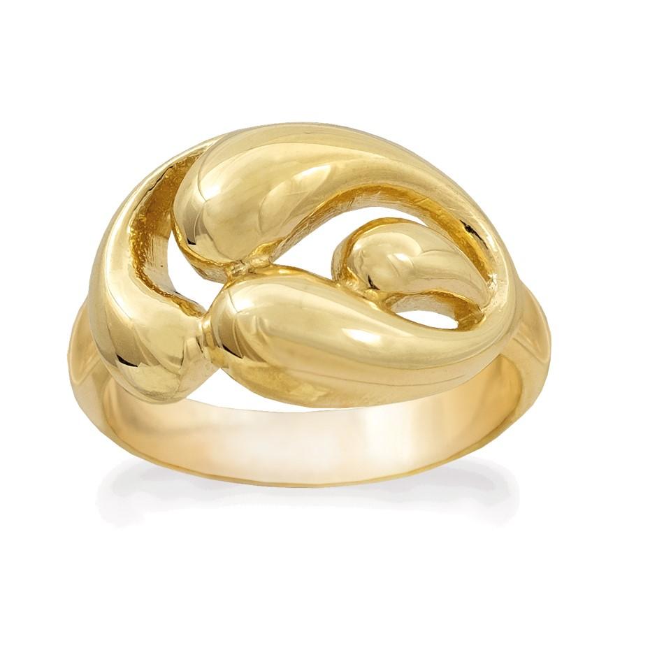 Rabinovich Forgyldt Ring Curvy Class Størrelse - Rabinovich Fingerringe