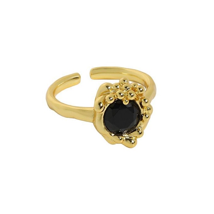 Sort Donnatella Ring Black Bubbles - Donnatella Fingerringe