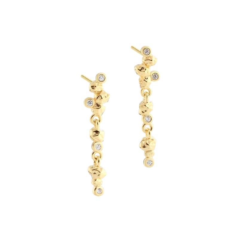 Darling Rock Long Golden - Aqua Dulce Øreringe  - 5740013859442