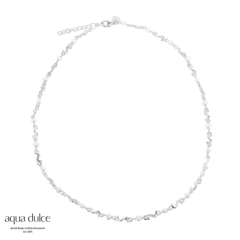 Rhumba Pearl Necklace Silver - Aqua Dulce Halskæder  - 5740013851781