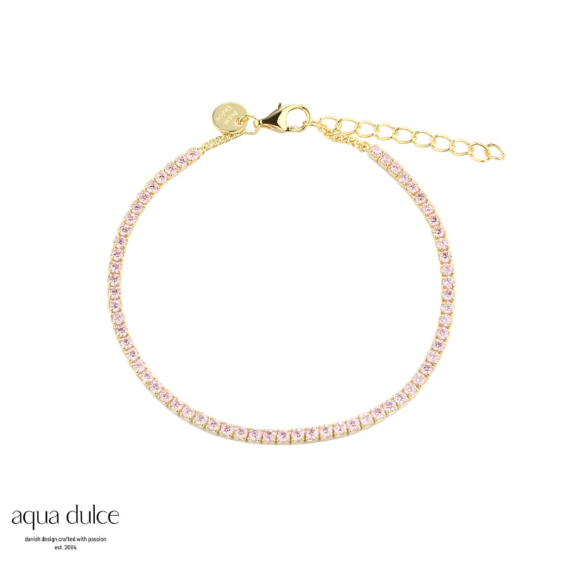Rose Dagny Tennis Bracelet Golden - Aqua Dulce Armbånd  - 5740013857912