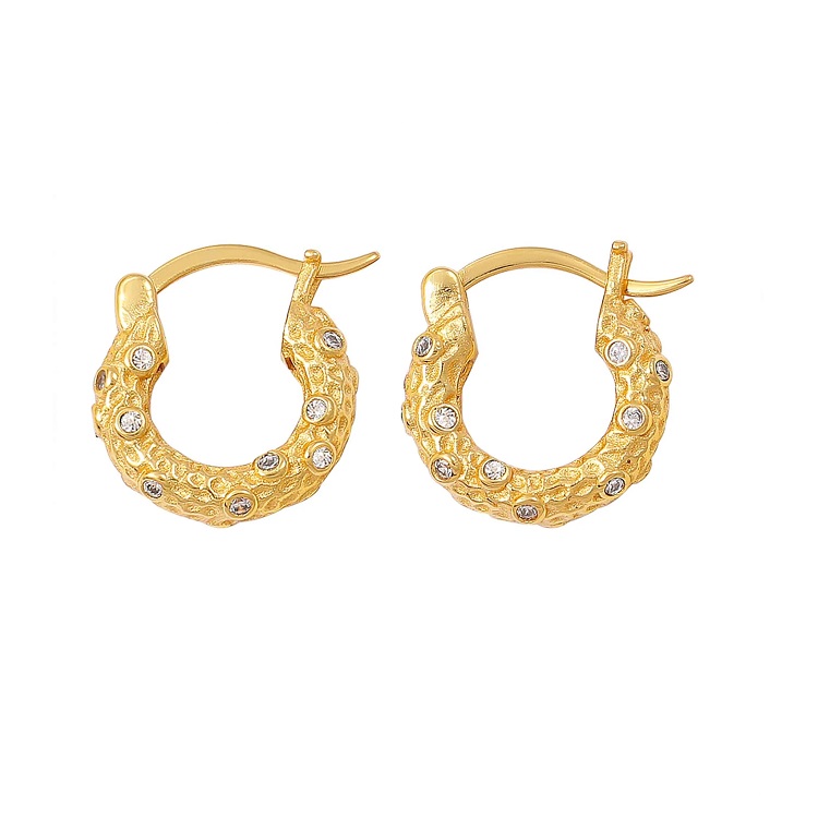 Hvid Hultquist Celeste White Hoops S08488 - Hultquist Øreringe
