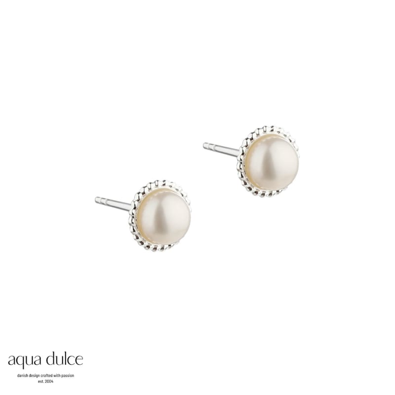 Simple Tina Earstud Silver - Aqua Dulce Ørestikkere  - 5740013855123