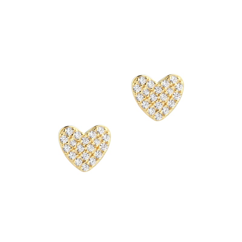 Darling Heart Earstud Golden - Aqua Dulce Øreringe  - 5740013859527