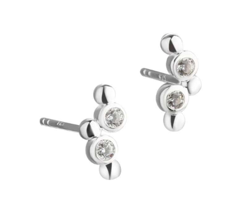 Candee Earstud Silver - Aqua Dulce Øreringe  - 5740013854232