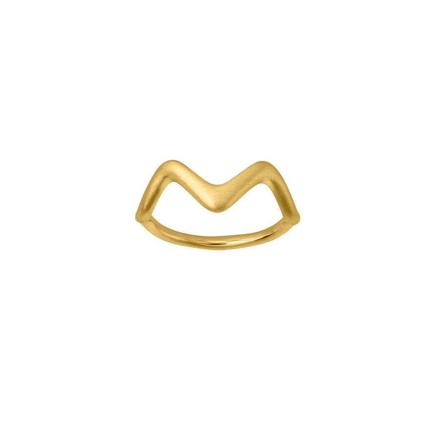 Bybiehl Wave Ring Guldbelagt Sølv 3703 - Bybiehl Fingerringe  - 1233690108445