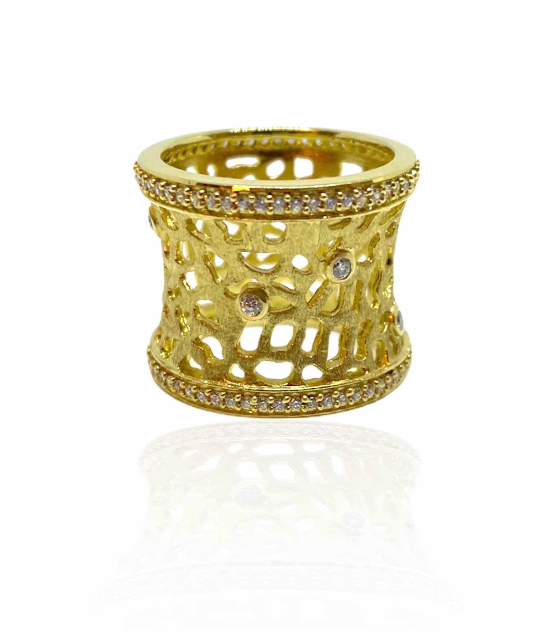 Kranz & Ziegler Outlet & Forgyldt Sølv Fantasi Ring Med Zirkonia - Fingerringe - 1233690134635