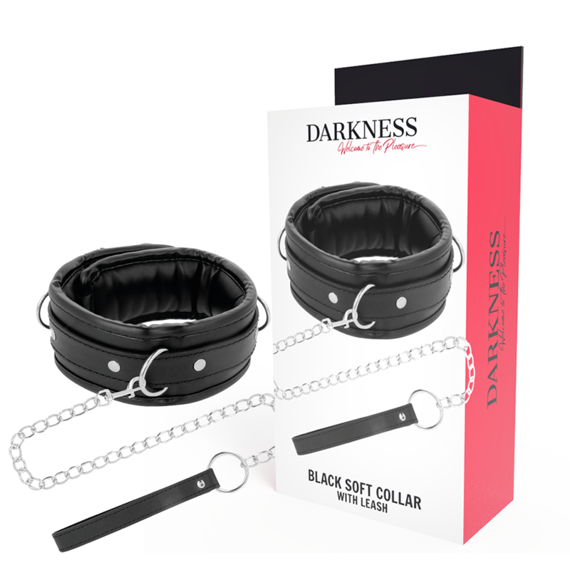 Darkness Bondage Darkness Soft Leather Necklace With Chain - Halskæder  - 08435565904128