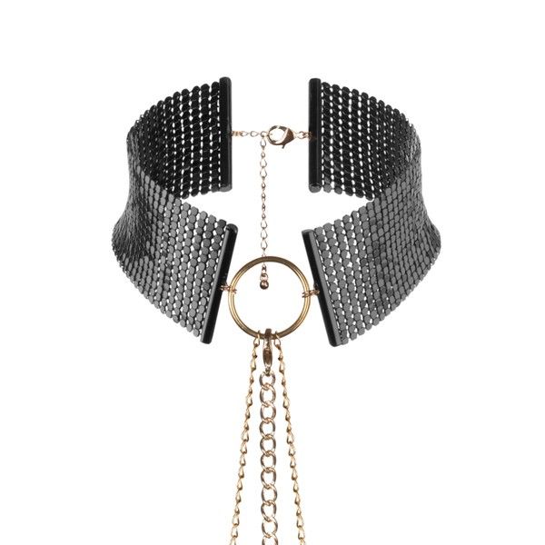 Sort Bijoux Desire Metallique Bijoux Dsir Mtallique Black Metallic Necklace - Halskæder  - 08436562010225
