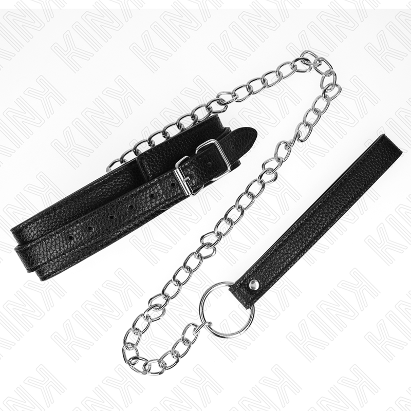 Kink Collar & Gag Kink Snake Pattern Necklace With Leash - Halskæder  - 08435565941529