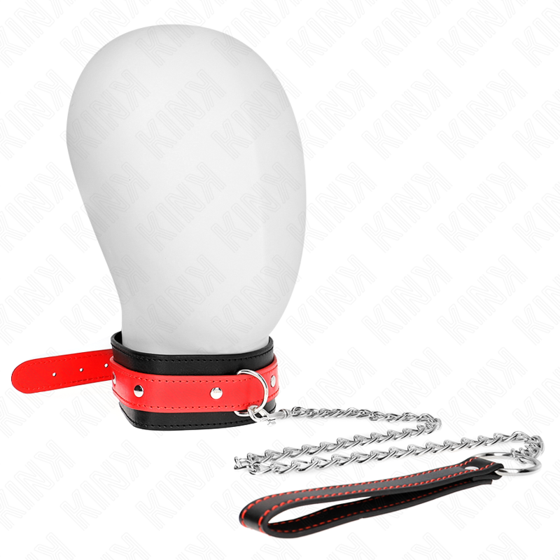 Kink Collar & Gag Kink Necklace With Red Strap Ajustable - Halskæder  - 08435565941611