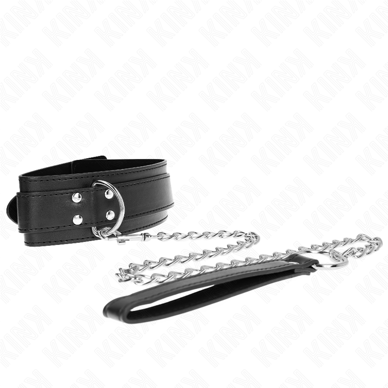 Kink Collar & Gag Kink Necklace With Strap Silver Buckles Adjustable - Halskæder  - 08435565941499