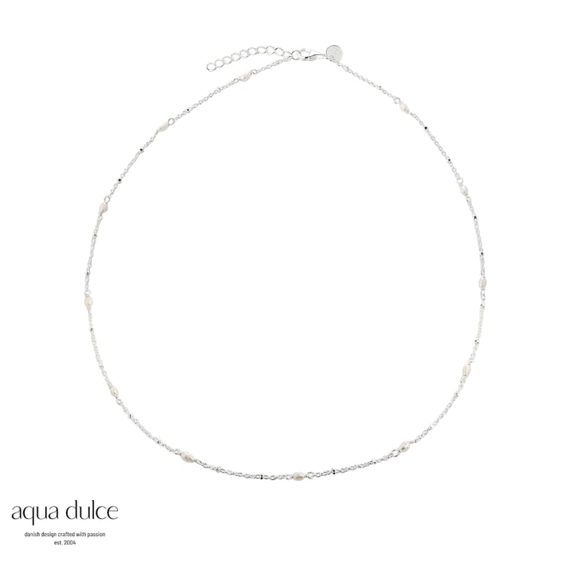 Rice Dots Necklace Silver - Aqua Dulce Halskæder  - 5740013853730