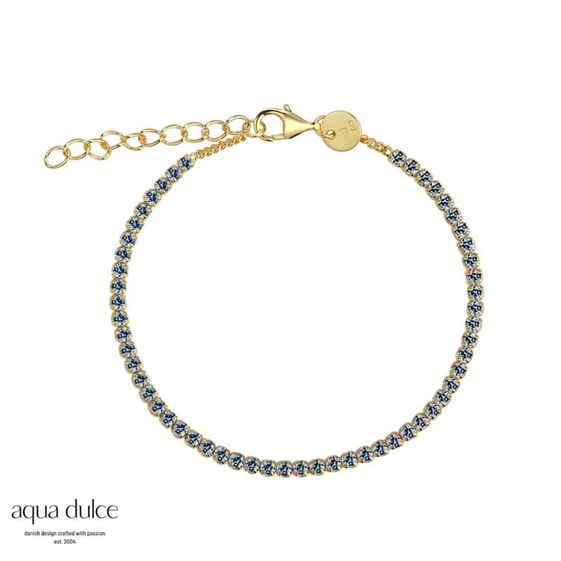 Sky Blue Dagny Golden - Aqua Dulce Armbånd  - 5740013846374