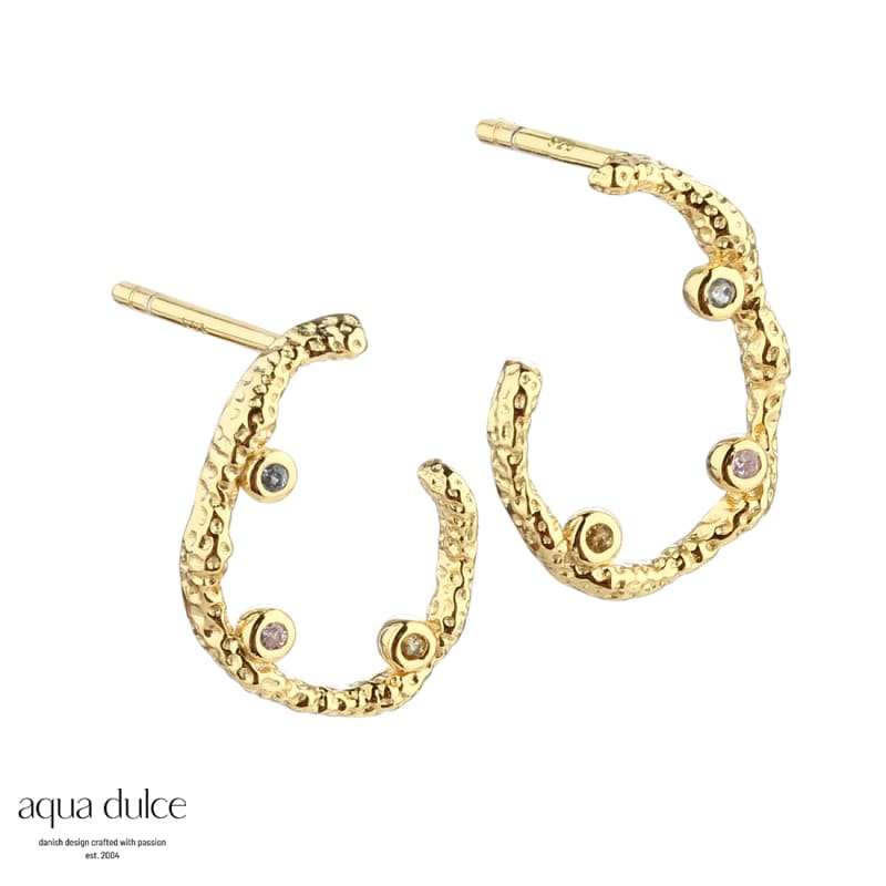 Barbara Earstud Golden - Aqua Dulce Øreringe  - 5740013852917