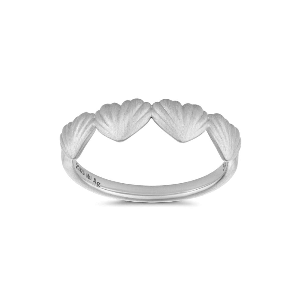 Bybiehl Just Love Sølv Ring Med Hjerter 4506 - Bybiehl Fingerringe