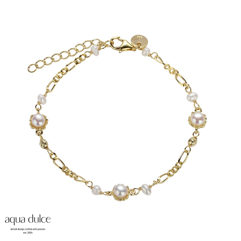 Pearl Mila Bracelet Golden - Aqua Dulce Armbånd  - 5740013848736