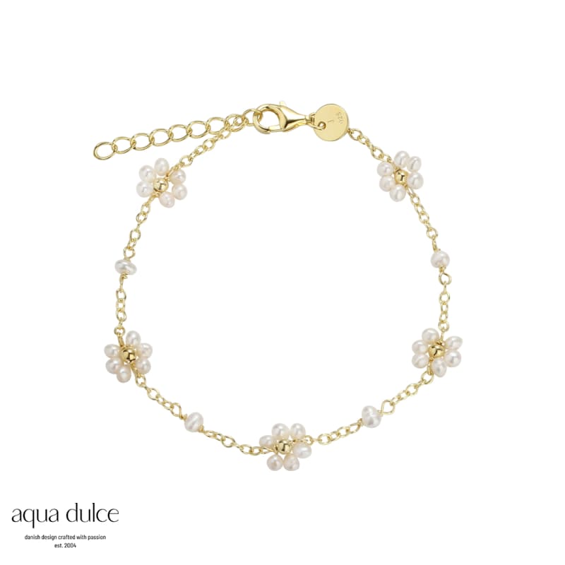 Daisy Pearl Bracelet Golden - Aqua Dulce Armbånd  - 5740013850173