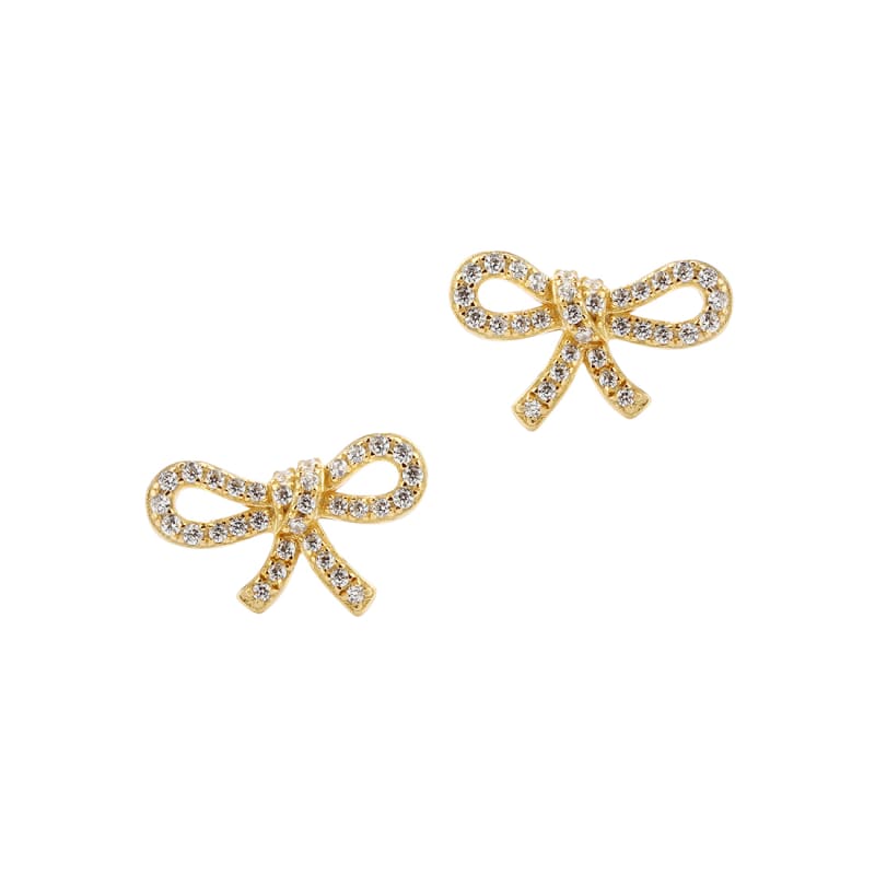 Bow Tie Golden - Aqua Dulce Øreringe  - 5740013859022