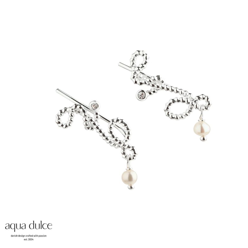 Swirl Love The Ear Silver - Aqua Dulce Øreringe  - 5740013855147