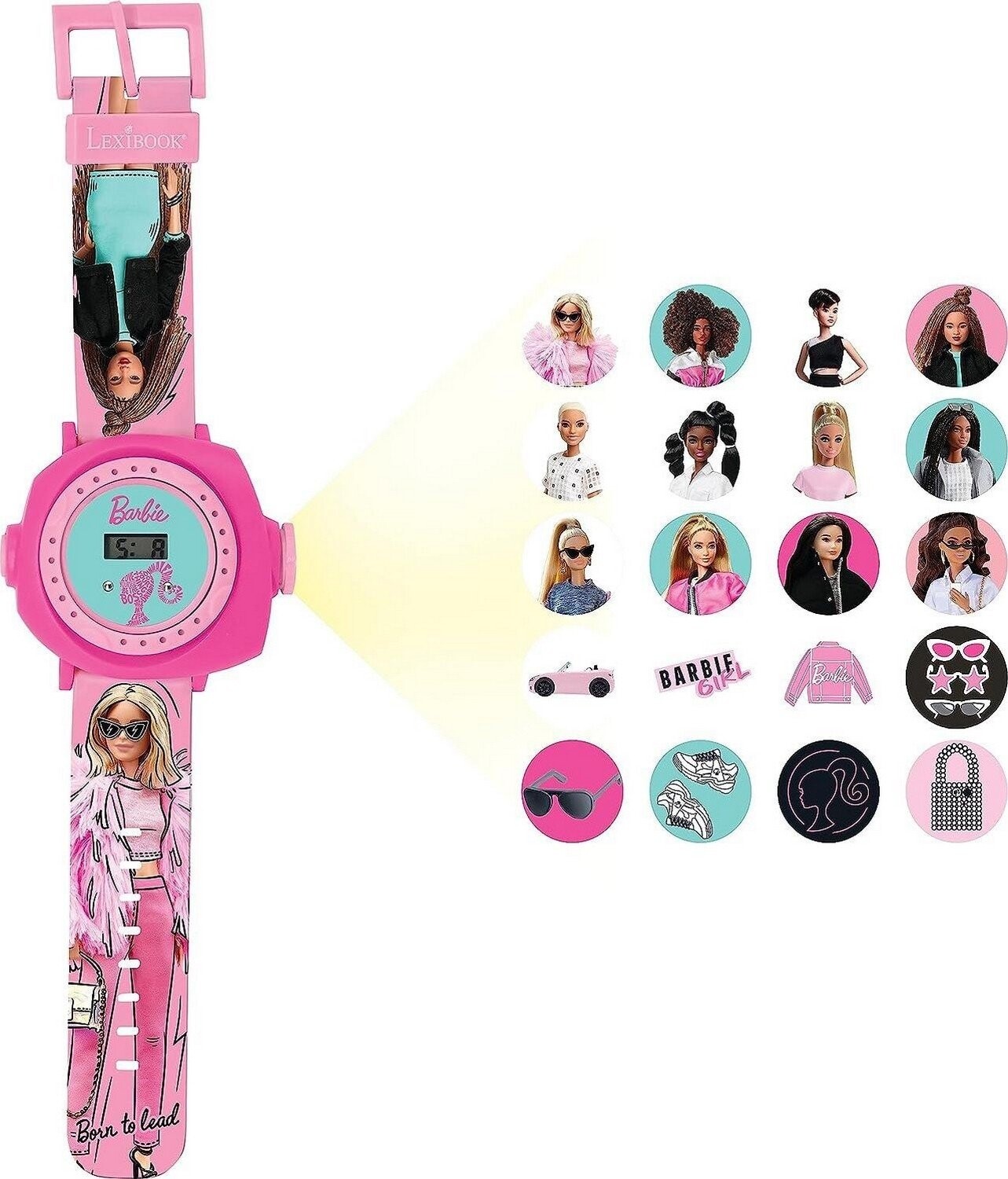 Barbie Armbåndsur Til Børn Med Projektor Lexibook - Lexibook Armbånd  - 3380743101934