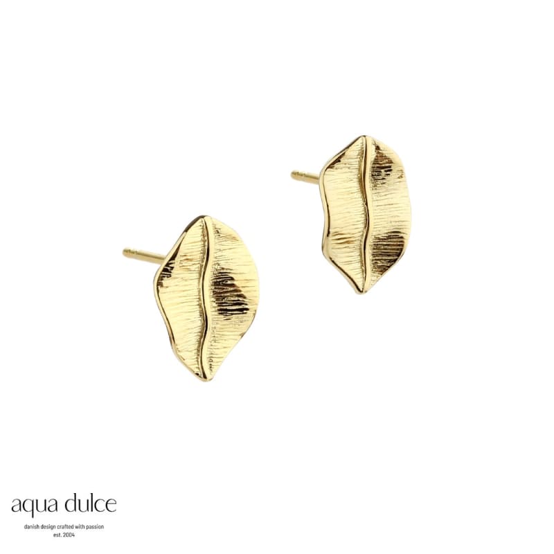 Cherry Leaf Golden - Aqua Dulce Øreringe  - 5740013854546