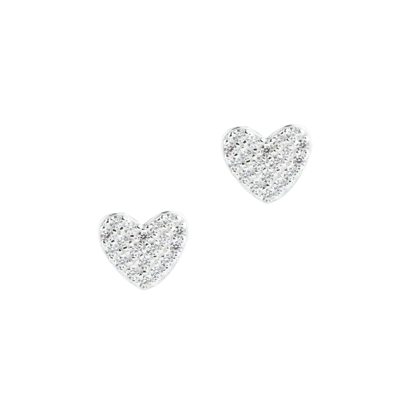 Darling Heart Earstud Silver - Aqua Dulce Øreringe  - 5740013859510