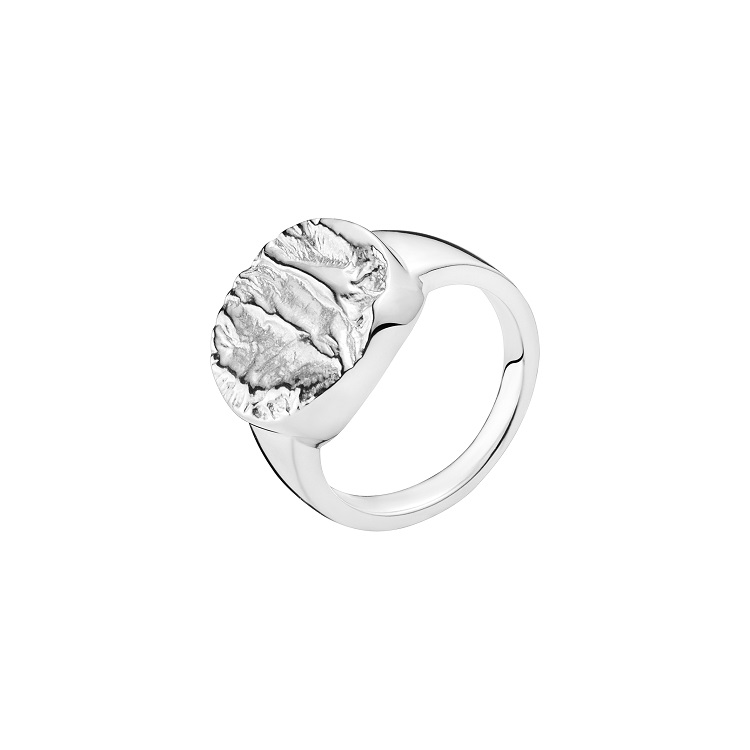 Lund Copenhagen Ring Med Rustik Top 9071112 - Lund Copenhagen Fingerringe
