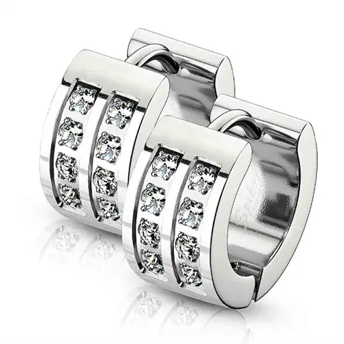 Steel Bling And Stone Ørering - Øreringe