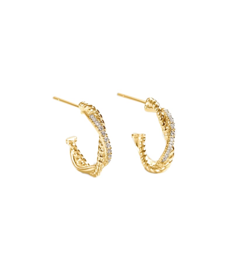 Twisted Darling Hoop Golden - Aqua Dulce Øreringe  - 5740013860264