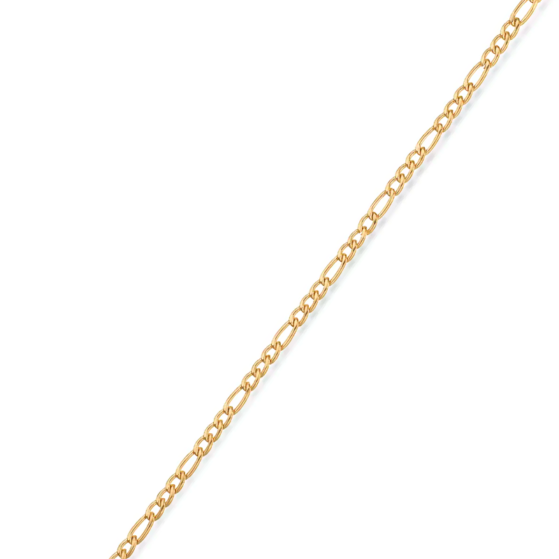 Molly Armbånd Figaro Stål Guldfarvet 3cm - Armbånd  - 5704012462119