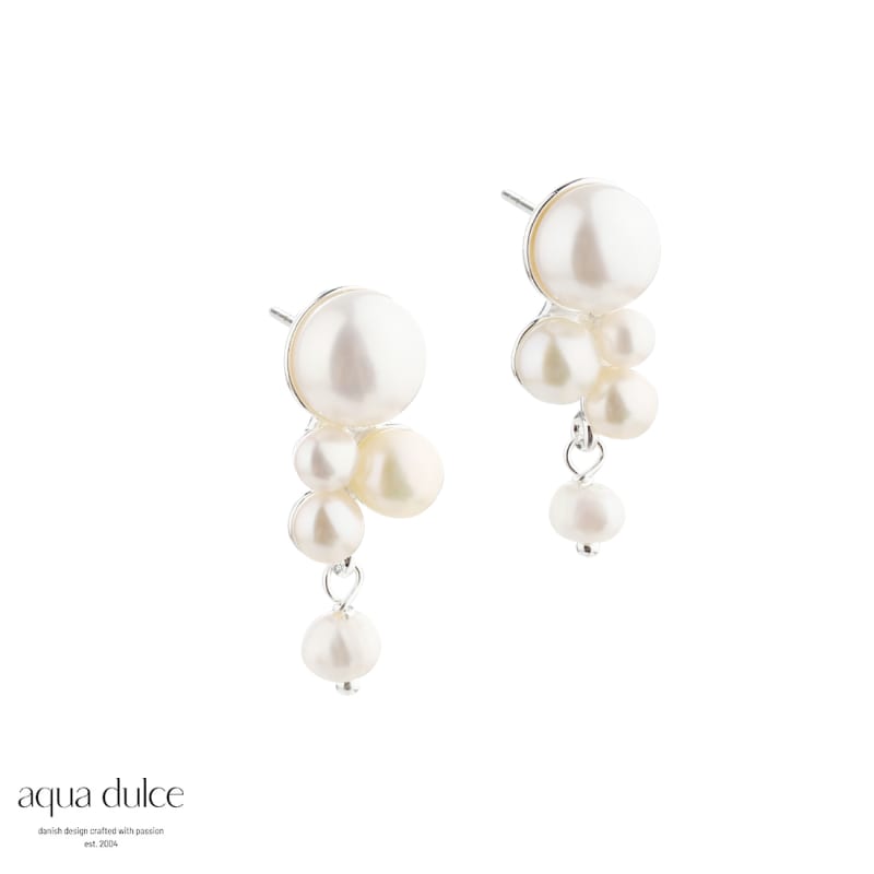 Bubbels Earring Silver - Aqua Dulce Ørestikkere  - 5740013854478