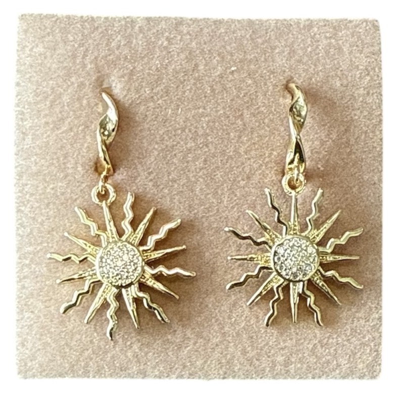 Friihof Siig Sun Earring Guldbelagt - Friihof + Siig Øreringe