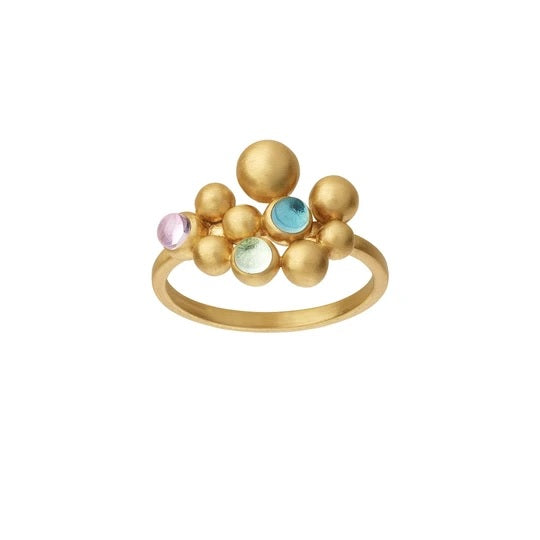 Bybiehl Ring Pebbles Colors Ring Forgyldt Sølv 3801m - Bybiehl Fingerringe  - 1233690151977