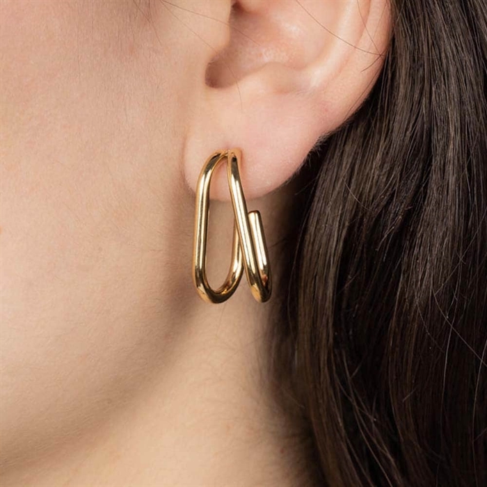 Twin ørering Golden - Øreringe