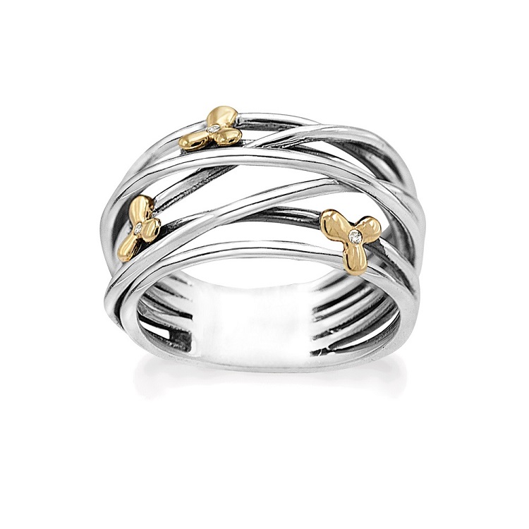 Rabinovich Ring Golden Flower 74017650 - Rabinovich Fingerringe