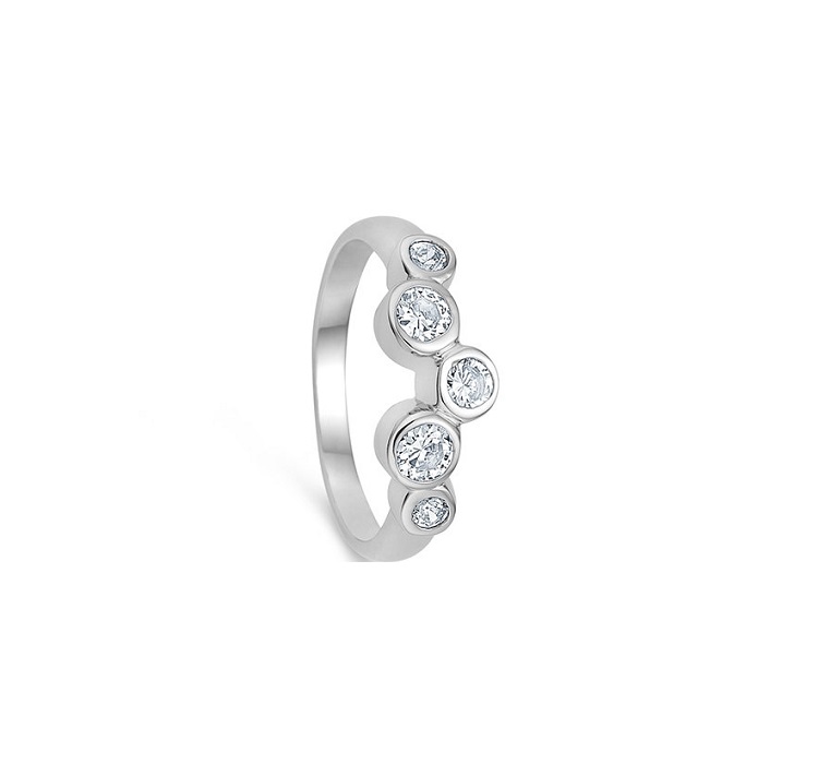 Randers Sølv Eksklusiv Ring Med Zirconia 248208 - Randers Sølv Fingerringe