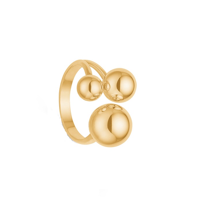 Randers Sølv Kugle Ring 242708fg - Randers Sølv Fingerringe
