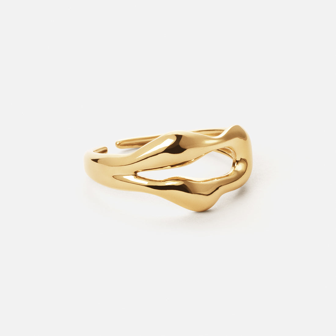 Rift Justerbar Ring 18k Guldbelagt - Josephine Nord Fingerringe