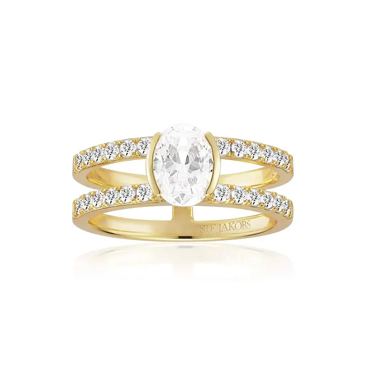 Sif Jakobs Ellisse Carezza Piccolo Ring R2357 Str - Fingerringe