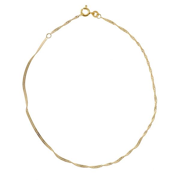 Singapore Ankelkæde Guld - Ankelkæder