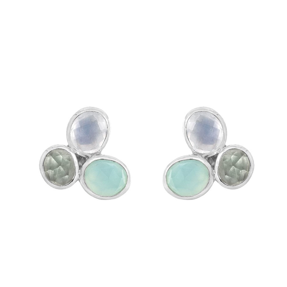 Rabinovich Sølv ørestik Med Blå Sten Ocean Crush - Rabinovich Ørestikkere