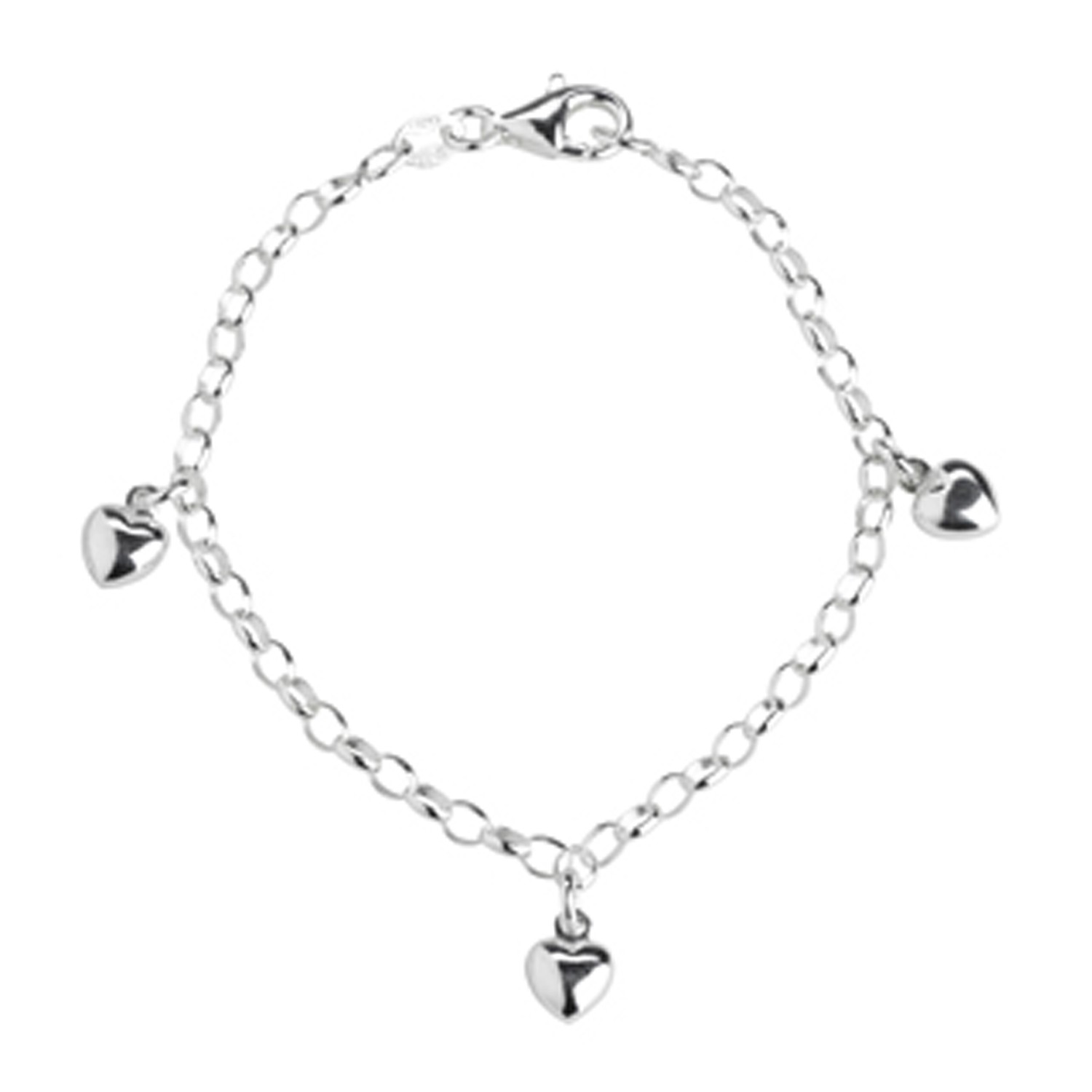 Nordahl Andersen Hjerter Armbånd Sølv 17cm - Armbånd  - 5711008145734