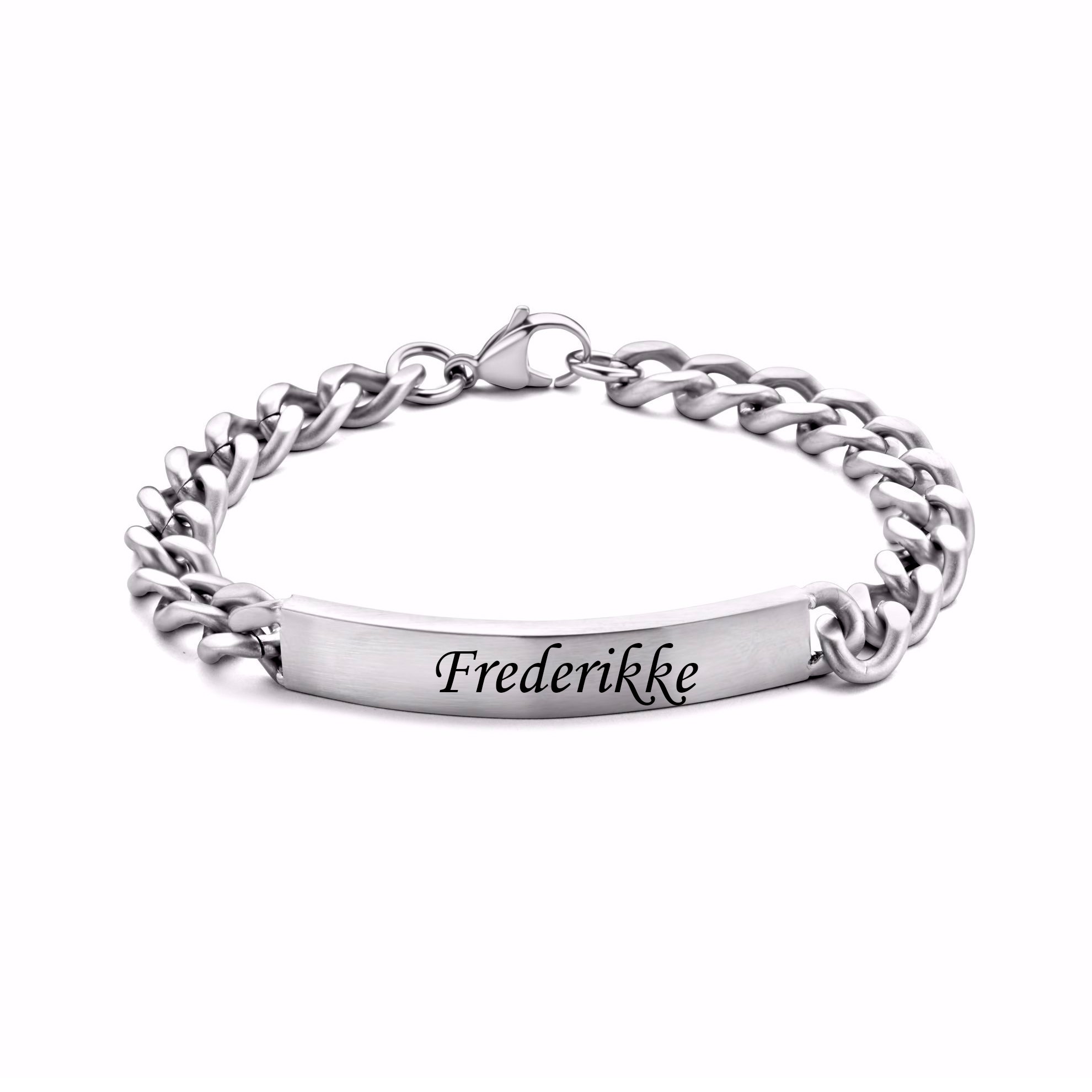 Guld Sølv Design Plade Armbånd Mat Stål - Armbånd  - 8720574608755