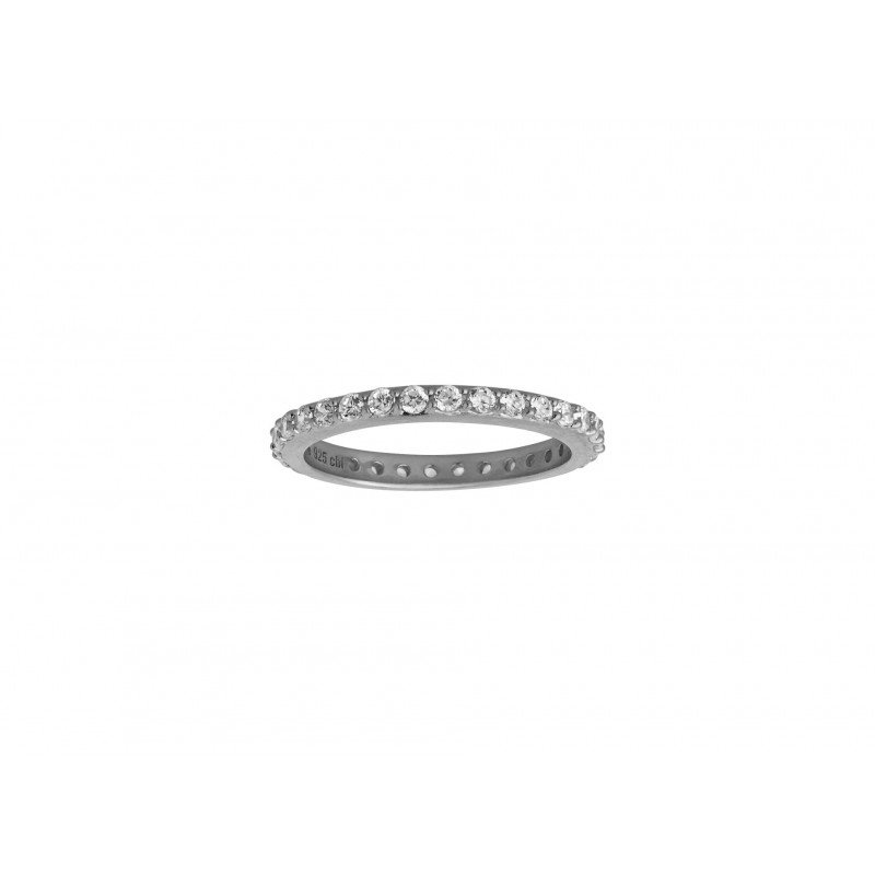 Bybiehl Ring Sparkling Band Ring Sølv Med Zirkoner - Bybiehl Fingerringe  - 1233690022000